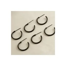 6 Adet Boru Halka Küpe 2 Cm-Sarı