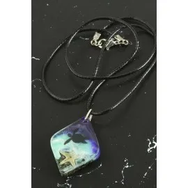 Kaplumbağa Epoksi Kolye-Mor