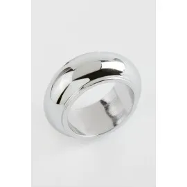 Bombeli Metal Yüzük-Gümüş Rengi