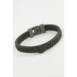 Osmanlı Bayrağı Kaliteli Suni Deri Bileklik-Yeşil