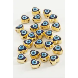 Kalp Mineli Bileklik ve Kolye Ucu Aparatı 1 Adet-Lacivert