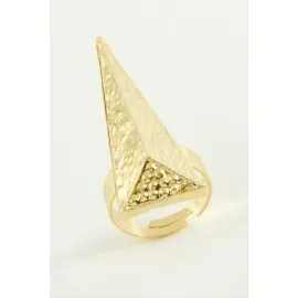 Piramit Metal Yüzük-Sarı