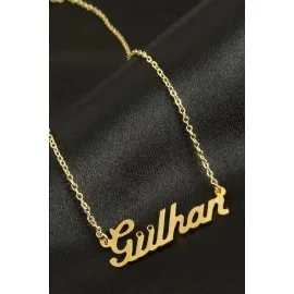 Gülhan İsimli Kolye -Sarı