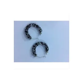 Swarovski Fitil Küpe-Parlak Siyah