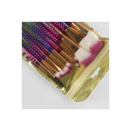 Ocean 10Lu Balık Makyaj Fırça Seti-Pembe