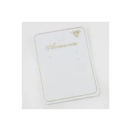 4 Delikli Küpe Kartı-Beyaz