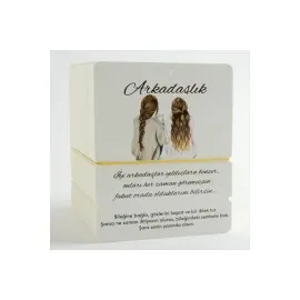 Arkadaşlık Bileklik Kartı-Beyaz