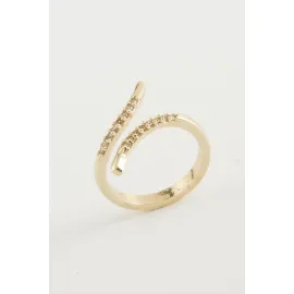 Oval Zirkon Taşlı Yüzük-Gümüş Rengi