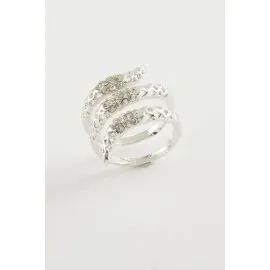 Yılan Taşlı Yüzük-Gümüş Rengi