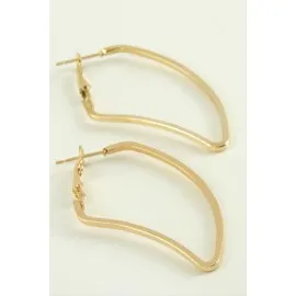 Kulak Halka Küpe 7 Cm-Sarı