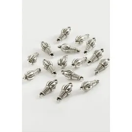 Çizgili Tesbih Püskül Ara Aparatı 50 Gram-Gümüş Rengi