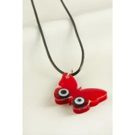 Kelebek Epoksi Kolye-Sarı