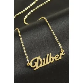 Dilber İsimli Kolye -Sarı