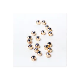 Delikli Nazar Boncuklu Metal Ara Aparat-Sarı