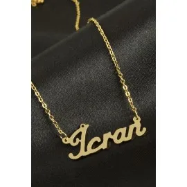 İcran İsimli Kolye -Sarı
