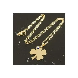 Yonca İsim Yazılabilir Kolye-Sarı