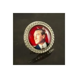 Atatürk Yaka Rozet-Gümüş Rengi
