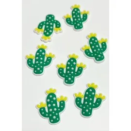 Kaktüs Silikonlu Figür 1 Adet-Yeşil