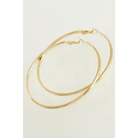 Ezme Halka Küpe 6 cm-Sarı