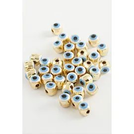 Nazar Mineli Bileklik ve Kolye Ucu Aparatı 1 Adet-Beyaz