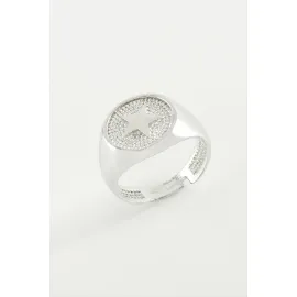 Yıldız Metal Yüzük-Gümüş Rengi