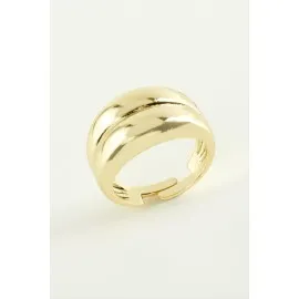 Çift Sıra Metal Yüzük-Sarı