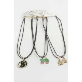 Karışık Arkadaşlık Kolyeleri Çift Kolye-Renkli