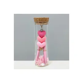 Kalp Dilek Şişesi 1 Adet-Pembe