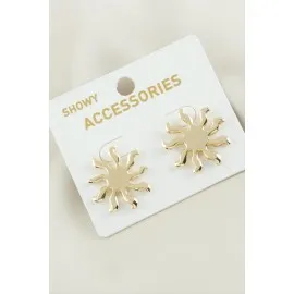 Güneş Yeni Sezon Metal Küpe-Sarı