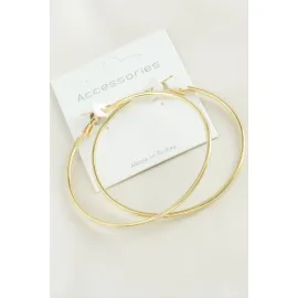 Boru Halka Küpe 6 cm-Sarı