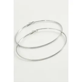 Ezme Metal Halka Küpe 8-9-10 Cm-8 Cm