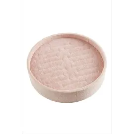 Yuvarlak Ahşap Anfora Kumaş Kelepçe Bileklik 20 Cm-Pembe