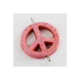 Barış Turkuaz Doğaltaş Kolye Ucu-Pembe