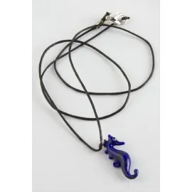 Deniz Atı Cam Kolye-Renkli