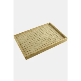 Yatay Anfora Kumaş Batırmalı Yüzük Tablası-Kahverengi