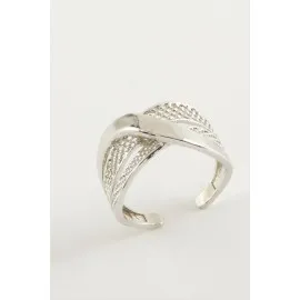 Sargılı Metal Yüzük-Gümüş Rengi