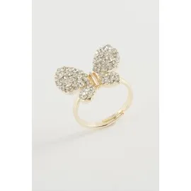 Kelebek Taşlı Yüzük-Sarı