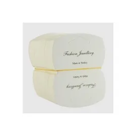 Oval Kolye Kartı-Beyaz