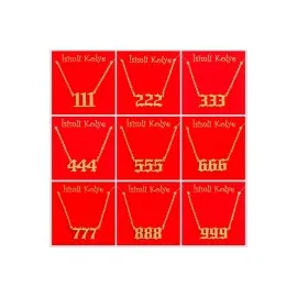 Uğurlu Rakamlar Uçlu Kolye-Tüm Numara Setler