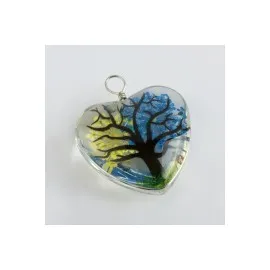 Kalp Canlı Kolye Ucu 2,5 Cm-Renkli