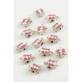 Kaplumbağa Mineli Bileklik ve Kolye Ucu Aparatı 1 Adet-Pembe