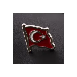 Ay Yıldız Yaka Rozet-Gri