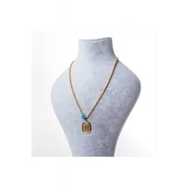 Plastik Boncuklu Burgulu Harfli Kolye-A