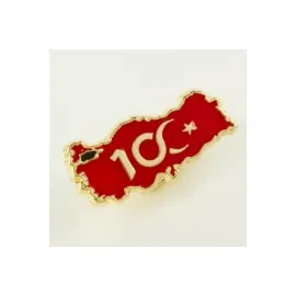 Cumhuriyetin 100. Yılına Özel Yaka Rozet-Sarı