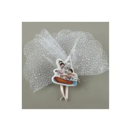 Kız Kulesi Figürlü Dolap Süsü-Beyaz