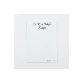 Zirkon Kolye Kartı-Beyaz
