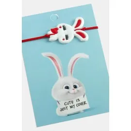 Tavşan İp Bileklik-Kırmızı