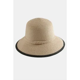 Hasır Plaj Şapkası-Açık Pembe