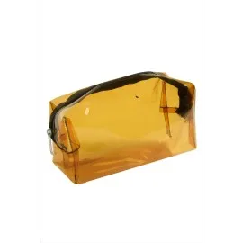 Ananas El Tutmalı Makyaj Çantası-Kahverengi