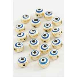 Nazar Mineli Bileklik Ve Kolye Ucu Aparatı 1 Adet-Beyaz